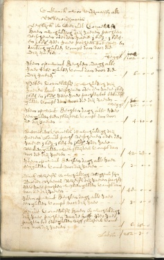 een pagina uit het oudste gildeboek uit 1683/1684