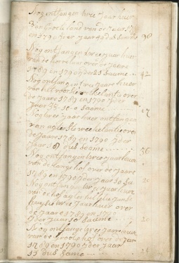 een pagina uit 1790 dat onderdeel uitmaakt van het 2e gildeboek